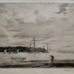 Harbor Scene by Robert Hogg Nisbet